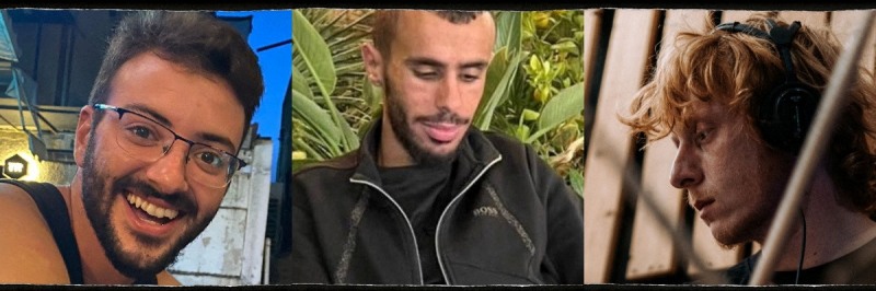 (좌부터) 오인 사살된 인질 알론 샴리즈, 사메르 탈랄카, 요탐 하임(사진=연합뉴스)