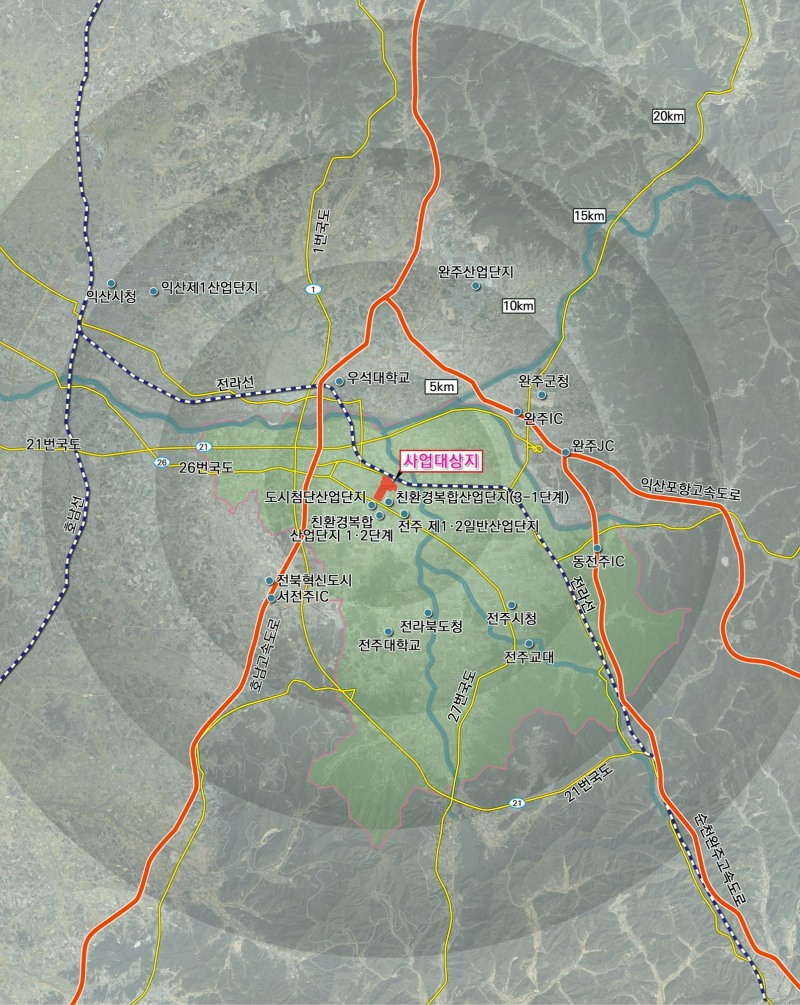 전주탄소소재 국가산단 위치도.(사진=LH)