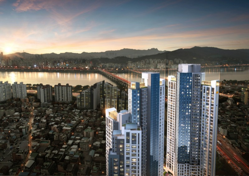 e편한세상 강동 한강그란츠 조감도.(사진=DL이앤씨)