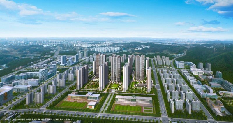 브레인시티 대광로제비앙 그랜드센텀 항공조감도