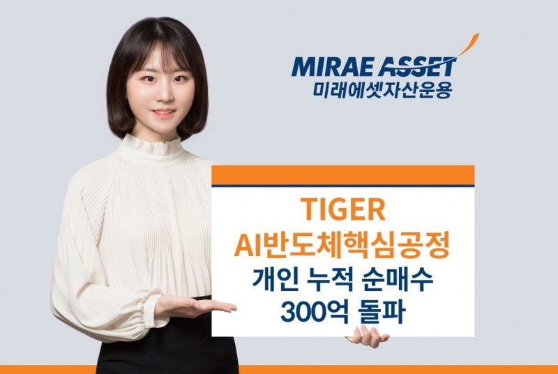 미래에셋운용, ‘TIGER AI반도체핵심공정 ETF’ 개인 누적 순매수 300억원 돌파