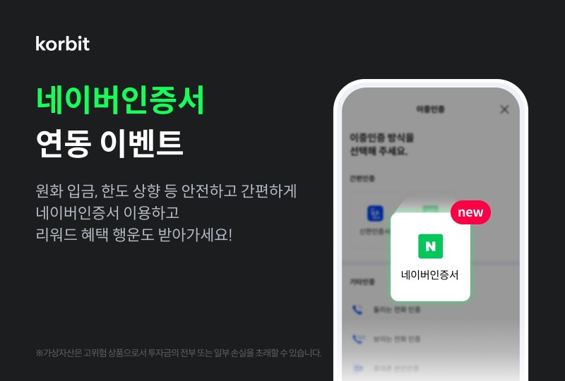 코빗, ‘네이버인증서’ 도입 기념 고객 이벤트 실시