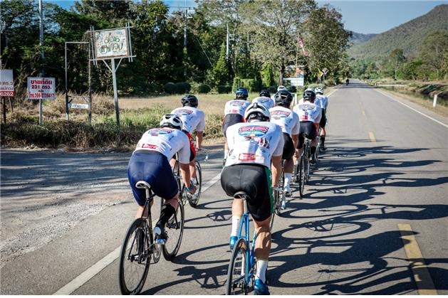 태국 치앙마이에서 전지훈련중인 김포팀이 도로훈련에 집중하고 있다.(사진=국민체육진흥공단)