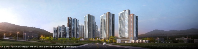 두산위브더제니스 센트럴 용인 석경 투시도.(사진=두산건설)