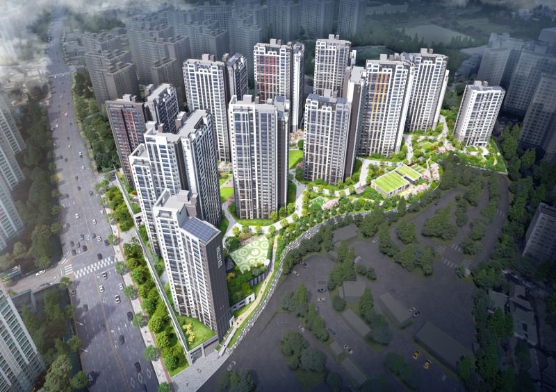 힐스테이트 두정역 조감도,(사진=현대건설)