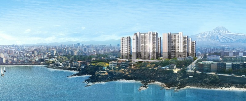 용두암 호반써밋 제주 항공조감도.