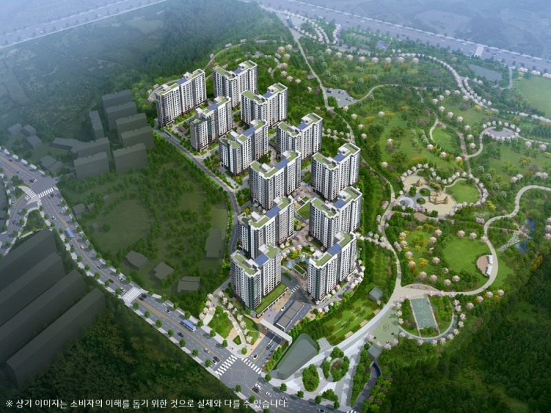 제주 중부공원 제일풍경채 센트럴파크 조감도.(사진=제일건설)