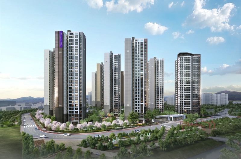 지제역 반도체밸리 해링턴 플레이스 투시도.(사진=효성중공업)