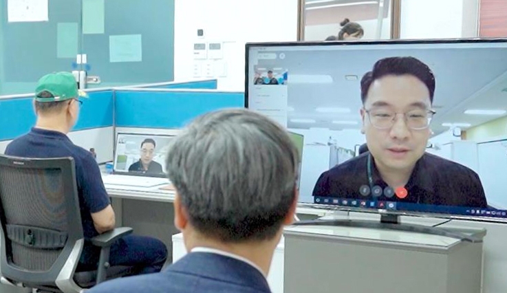 화상시스템을 이용한 비대면 상담소인 ‘LX디지털상담소’ 모습. (사진= LX공사)