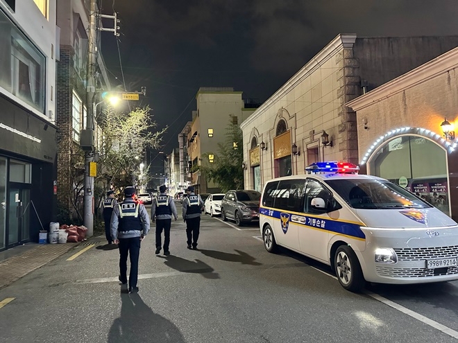 기동순찰대 범죄예방활동 모습.(제공=대구경찰청)