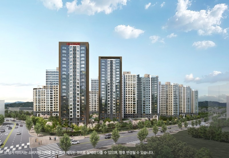 힐스테이트 죽림더프라우드 투시도.(사진=현대건설)