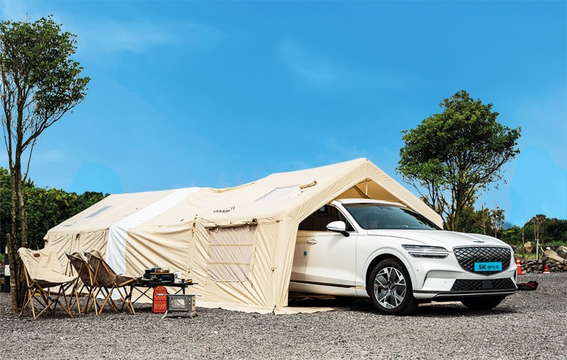 SK렌터카 제주 전기차 차박 - 차박 텐트.(사진=SK렌터카)