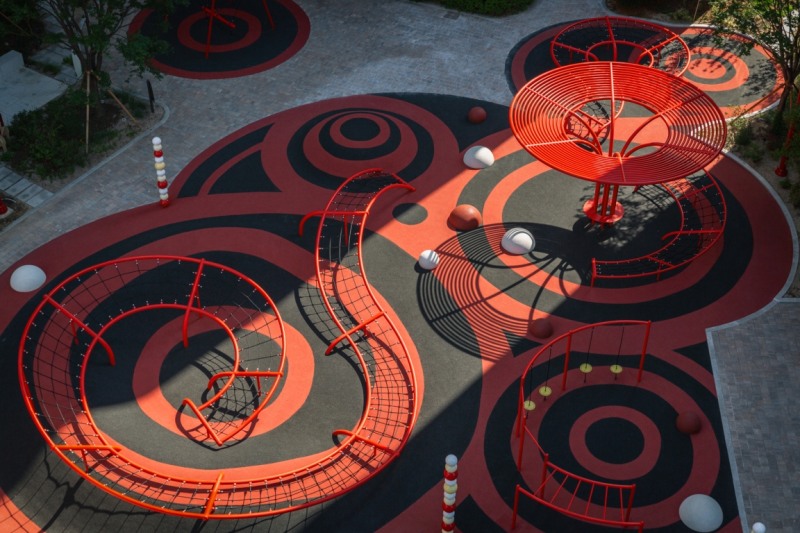 대치푸르지오써밋 놀이시설 아티스틱 플레이그라운드.(사진=대우건설)