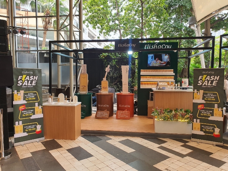 HLB글로벌의 자회사 HLB생활건강은 지난달 인도네시아의 한류행사인 ‘K-Circle Dance’에서 팝업 스토어를 운영했다. 사진=HLB생활건강