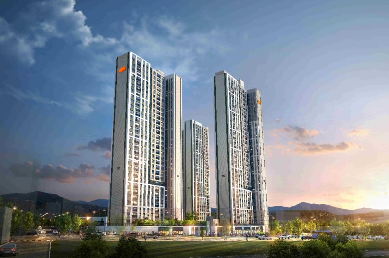 e편한세상 금정 메종카운티 단지 투시도.(사진=DL이앤씨)