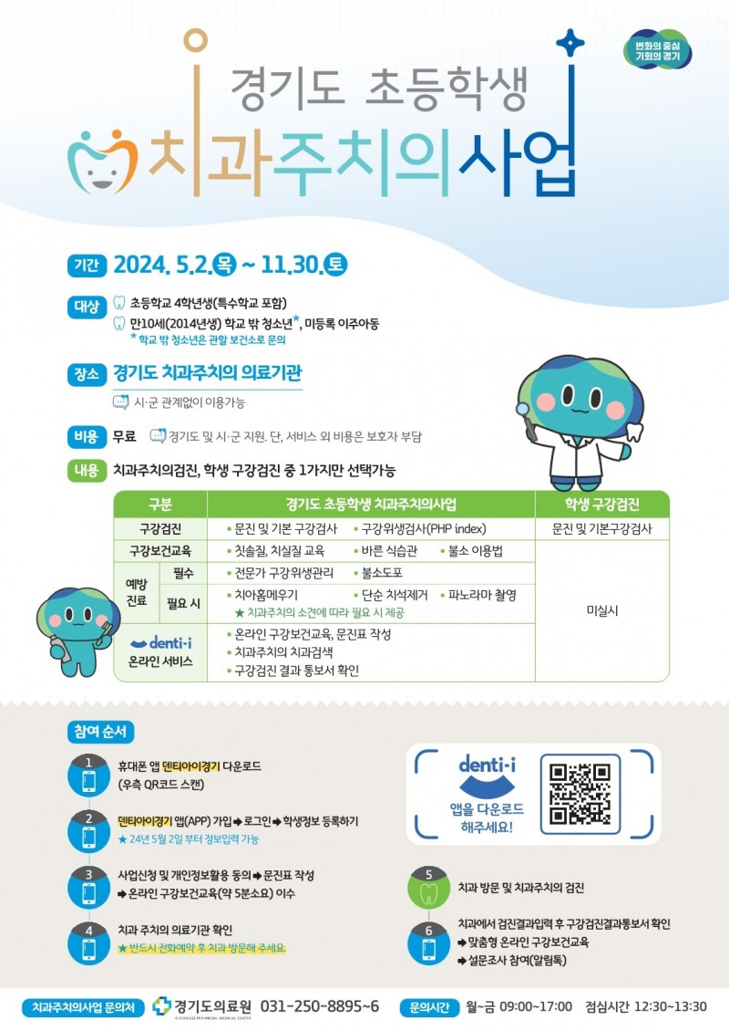 초등학생 치과주치의사업 포스터