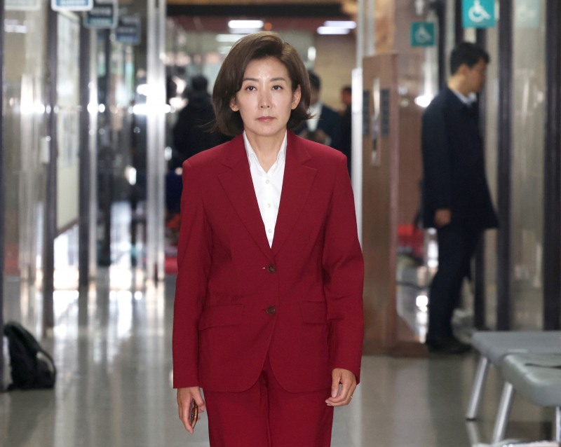 중진 간담회 참석하는 나경원 전 의원.(사진=연합뉴스)