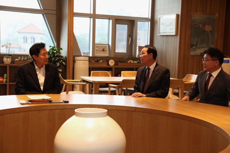 노동진 수협 회장, 오세훈 서울시장과 첫 수산 현안 논의 전경.(사진=수협중앙회)
