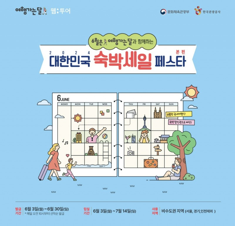 웹투어, 숙박세일페스타 할인쿠폰 발급