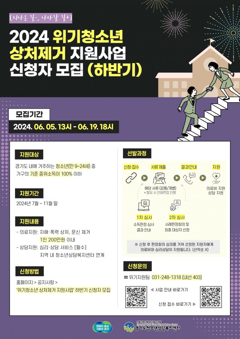 상처 제거 지원 사업 포스터