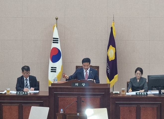 부산 기장군의회가 제282회 정례회를 개회하고 있다.(사진제공=부산 기장군의회)