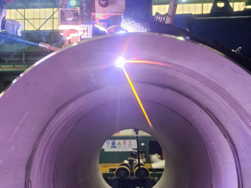 키홀 플라즈마 용접 장면.(사진=삼성중공업)