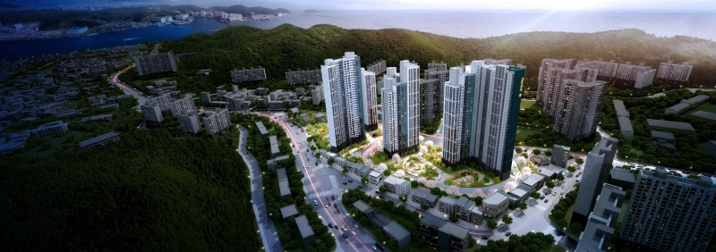 다대3구역 재건축 투시도.(사진=대우건설)