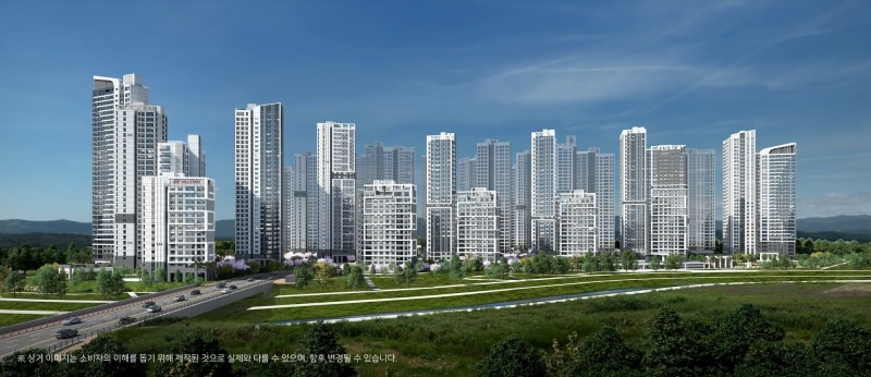 힐스테이트 도안리버파크 전체 투시도.