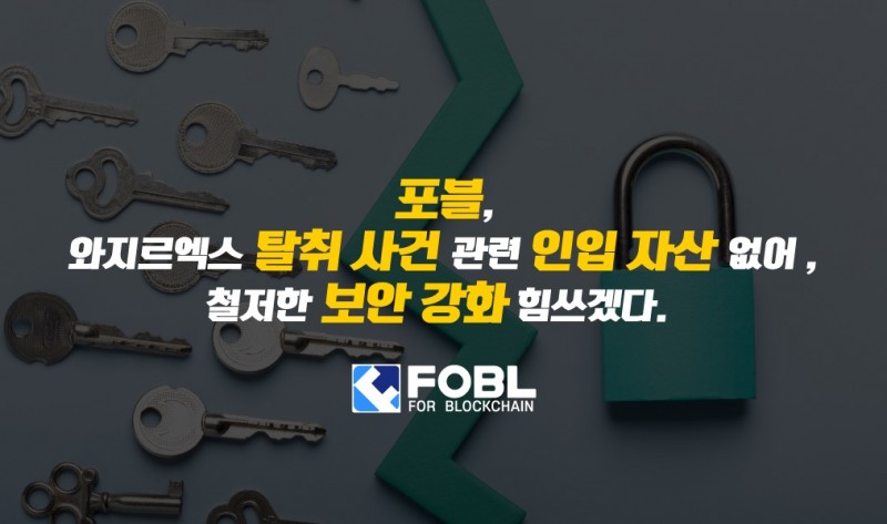 포블, "와지르엑스 탈취 사건 관련 인입 자산 없다"