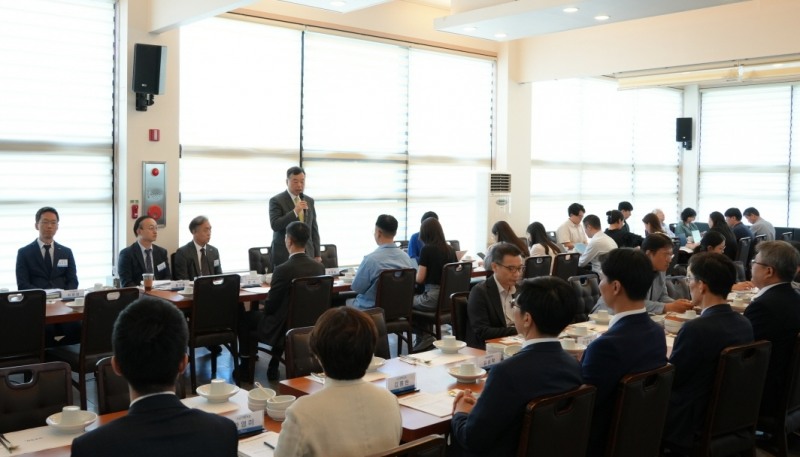 기자간담회에서 발언하는 유병태 HUG 사장.(사진=HUG)