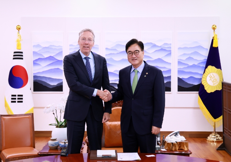 우원식 의장, 주한 네덜란드 대사 접견 (사진=의장 공보수석실)