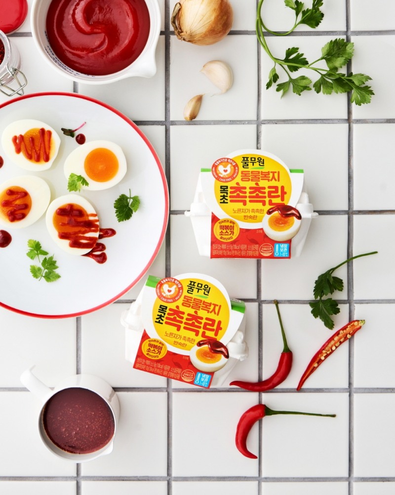 풀무원, 반숙란 ‘동물복지 목초 촉촉란’ 선보여