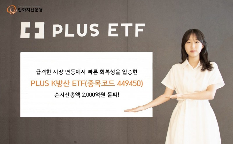 한화자산운용 “'PLUS K방산' ETF, 순자산총액 2000억원 돌파”