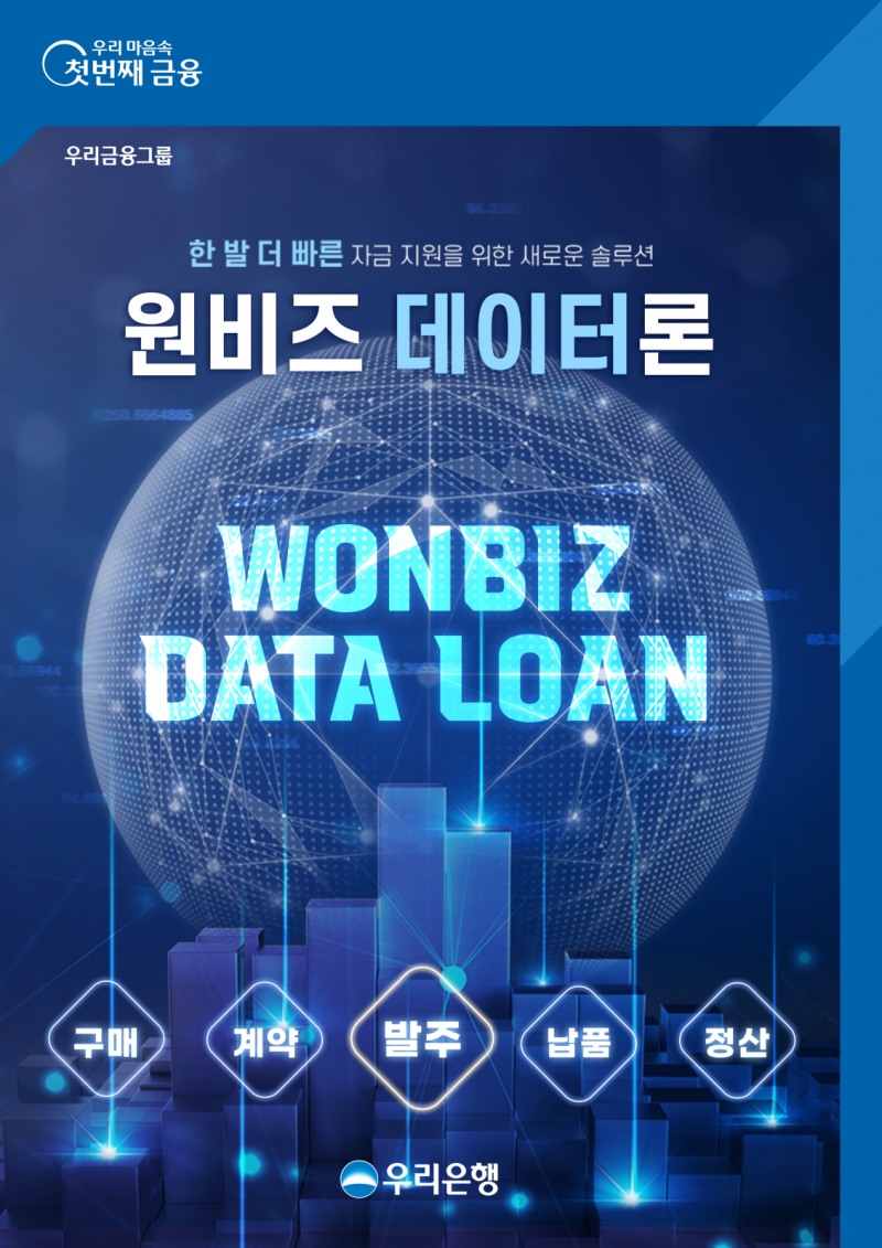 우리은행, 생산자금 지원하는 '원비즈 데이터론' 출시