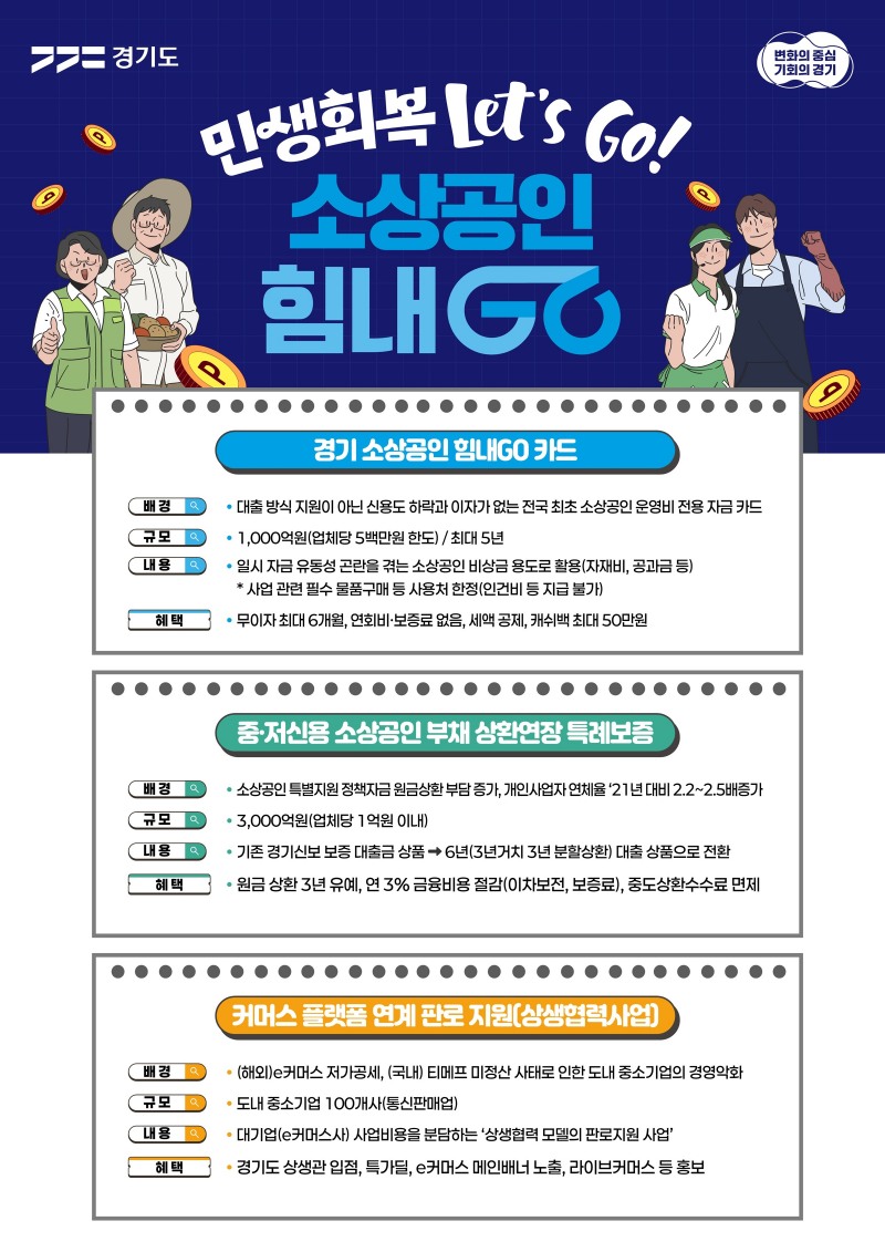 소상공인 힘내Go 프로젝트 홍보물