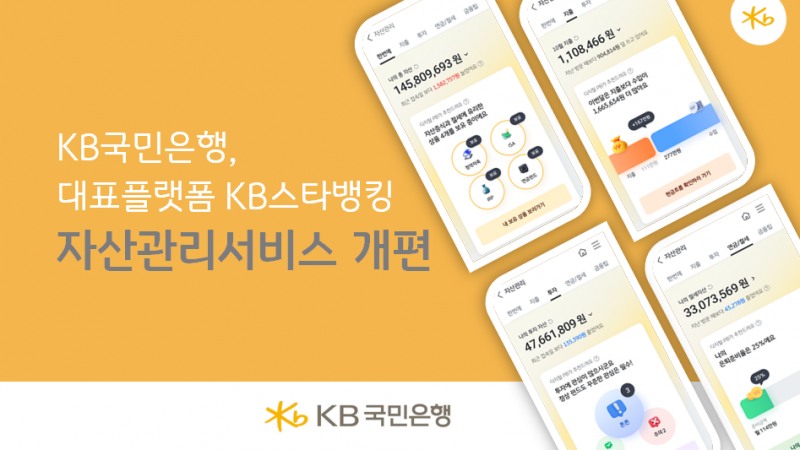국민은행, KB스타뱅킹 자산관리 서비스 개편