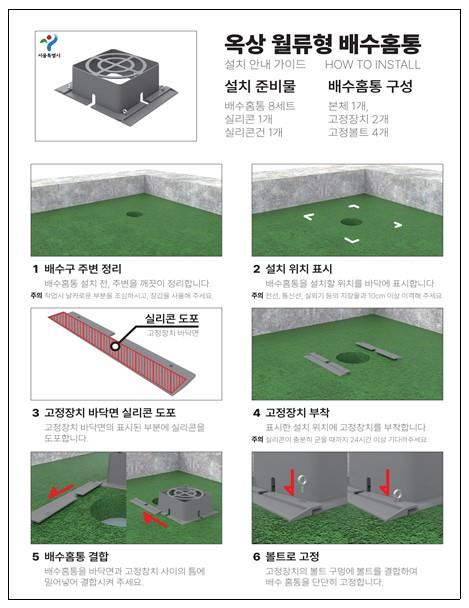 서울시, 옥상 빗물 저수 기술로 침수 예방... 배수홈통 가이드라인 최초 마련