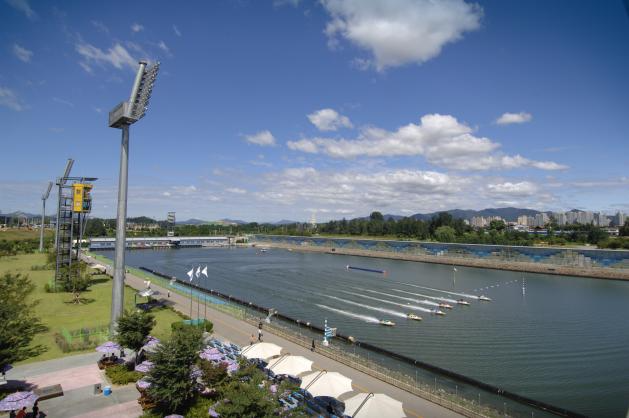 경정 경주가 열리는 미사리 경정장 전경.(사진=국민체육진흥공단)