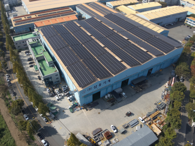 한수원, 창원 진북산단에 2㎿급 지붕태양광발전소 준공