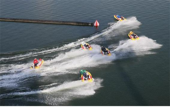 미사리경정장에서 출전한 선수들이 경합을 벌이고 있다. (사진=국민체육진흥공단)