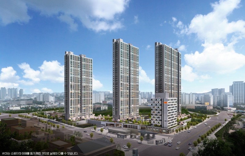 e편한세상 동인천 베이프런트 투시도.(사진=DL건설)