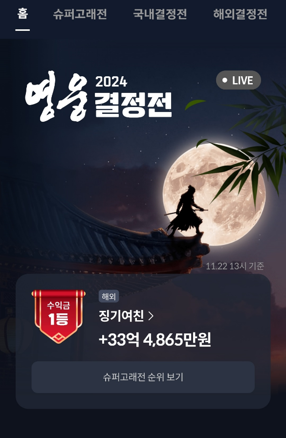키움증권, 영웅결정전 3주차 수익금 1위 33억 돌파