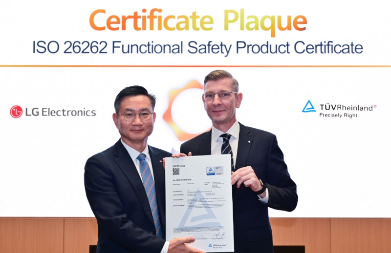 LG전자, 자체 개발 차량 반도체 국제 안전표준 ‘ISO 26262’ 인증 획득