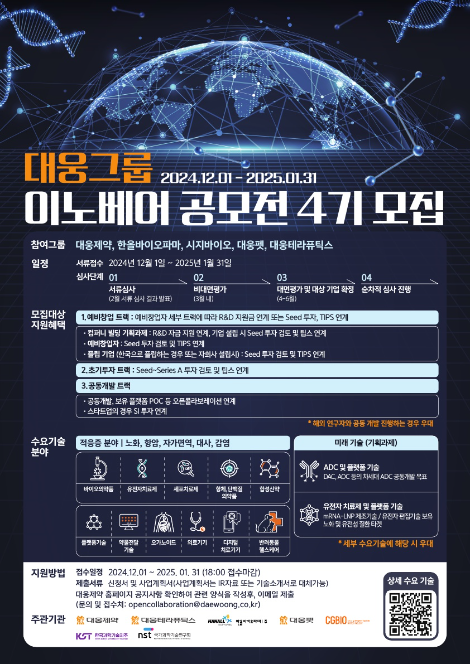 대웅제약, 이노베어 공모전 4기 개최