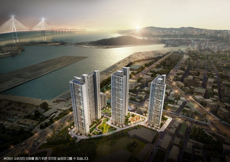 e편한세상 동인천 베이프런트 조감도.(사진=DL건설)