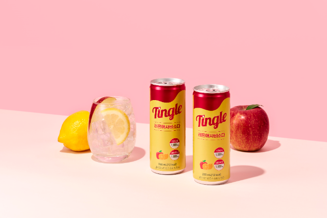 신규 브랜드 과즙탄산음료 ‘팅글’ 론칭.. ‘레몬애사비소다’ 출시 이미지.(사진=일화)