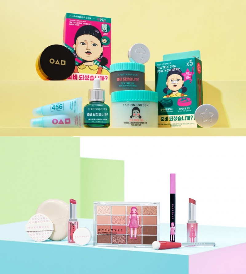 CJ올리브영 브링그린-웨이크메이크, '오징어 게임' 시즌2 컬래버 에디션 출시