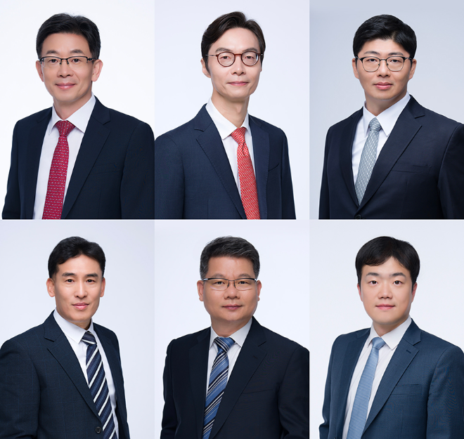 상단 좌측부터 김병규 고문, 도훈태 변호사, 김민 변호사. 하단 좌측부터 김기명 전문위원, 김기락 전문위원, 이정렬 변호사. 사진=법무법인 세종