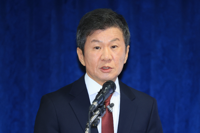 정몽규 축구협회장 후보 공약 발표.(사진=연합뉴스)