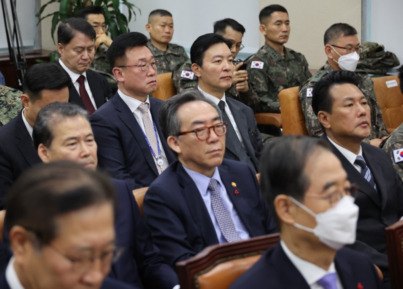 내란국조특위 청문회에 참석한 정부 인사들(사진=연합뉴스)